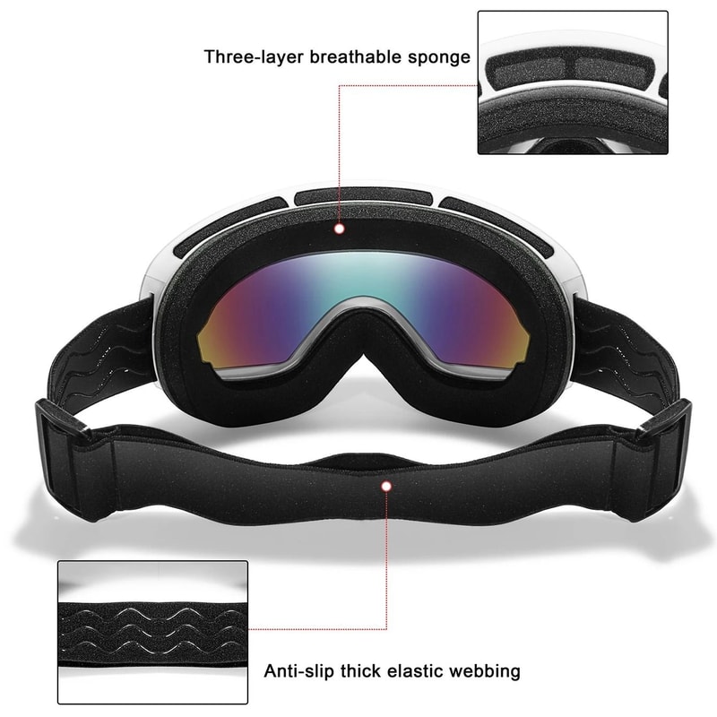 Unisex Outdoor Sports Snow Goggles With UV Protection And Anti Fog Lens 5