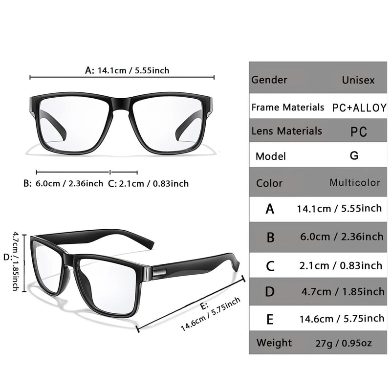 Adjustable Photochromic Reading Glasses With Classic Frame For Men Women 2
