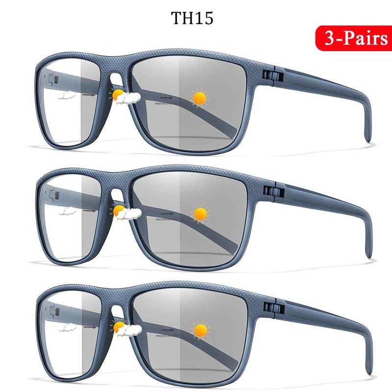 Set Of 3 Photochromic Reading Glasses For Men And Women With Anti Blue Light Protection 7