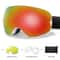 Unisex Snow Sports Goggles With UV Protection Anti Fog Lens And Replacement Lenses 16
