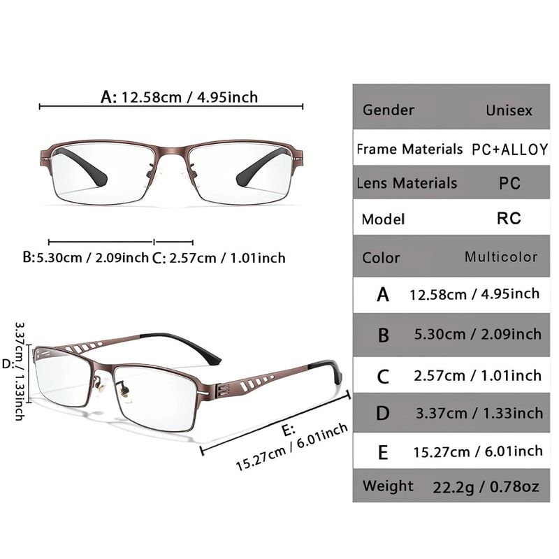 Metal Frame Photochromic Reading Glasses With Anti Blue Light Protection 2