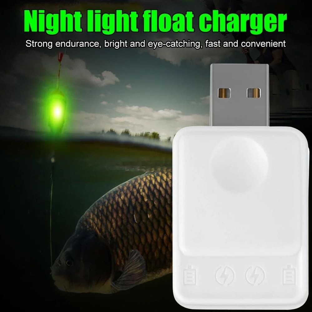 Portable LED Fishing Float With USB Charging And Battery Charger 2