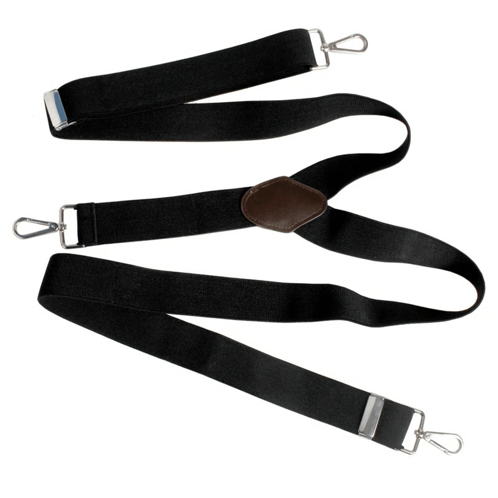 warehouse worker using mens black suspenders
