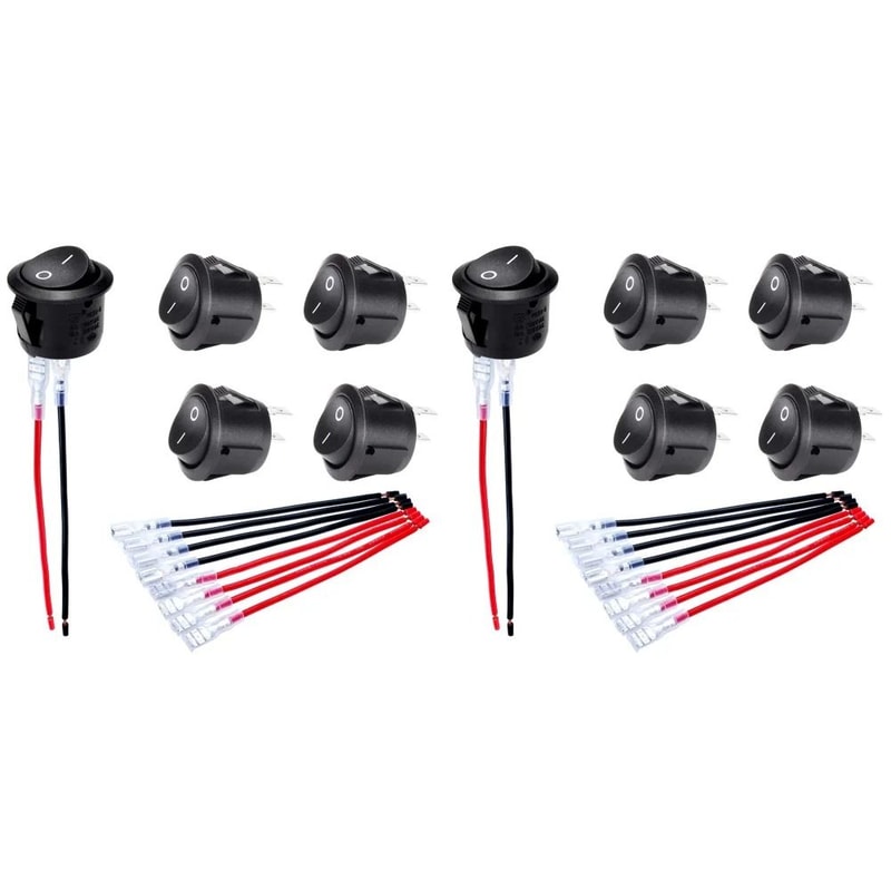 Mini Round Rocker Switch Set With ON And OFF Function For 12 Volt Applications 7