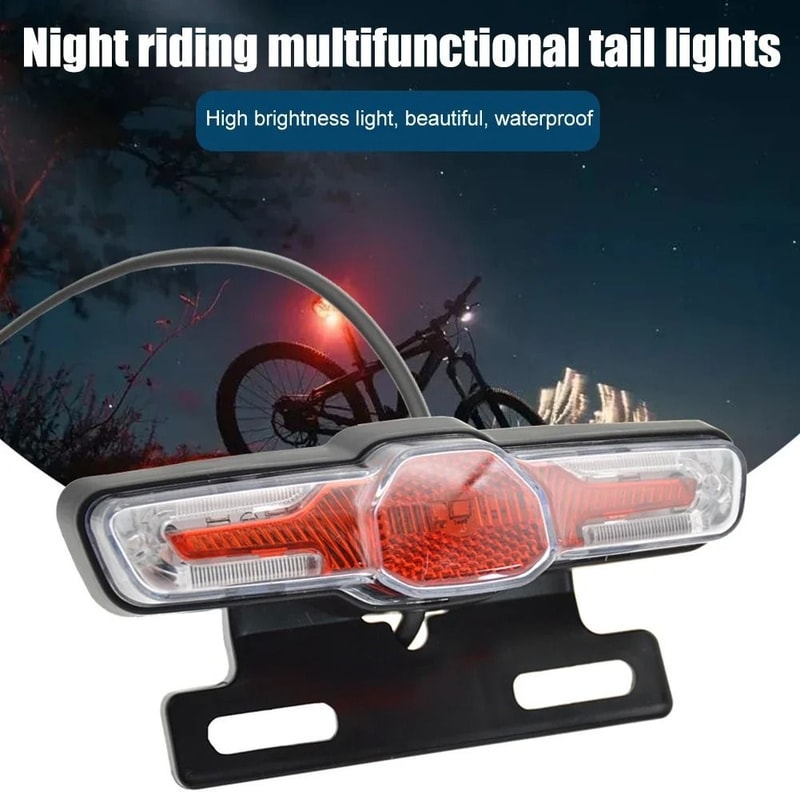 LED Front And Rear Light Set With Horn And Switch For Electric Bikes 1