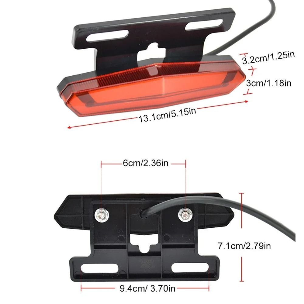 LED Front And Rear Light Set With Horn And Switch For Electric Bikes 11