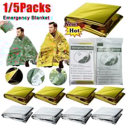 outdoor emergency thermal survival blanket with multiple size options