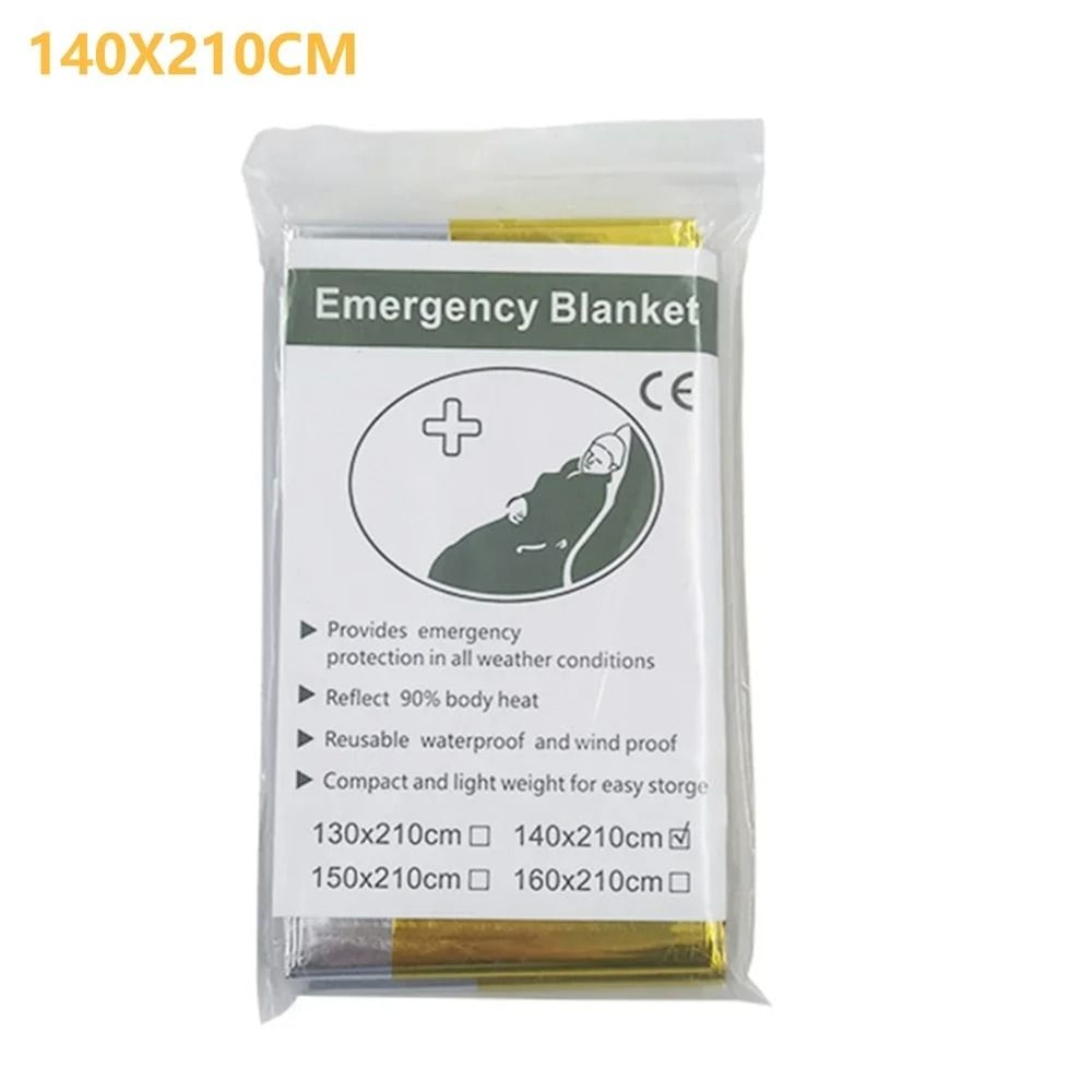 Outdoor Emergency Thermal Survival Blanket With Multiple Size Options 9
