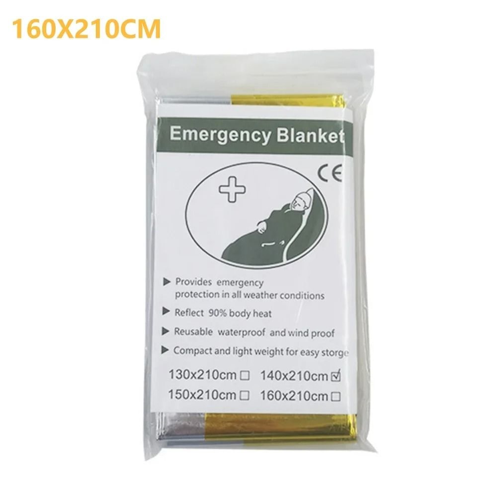 Outdoor Emergency Thermal Survival Blanket With Multiple Size Options 10