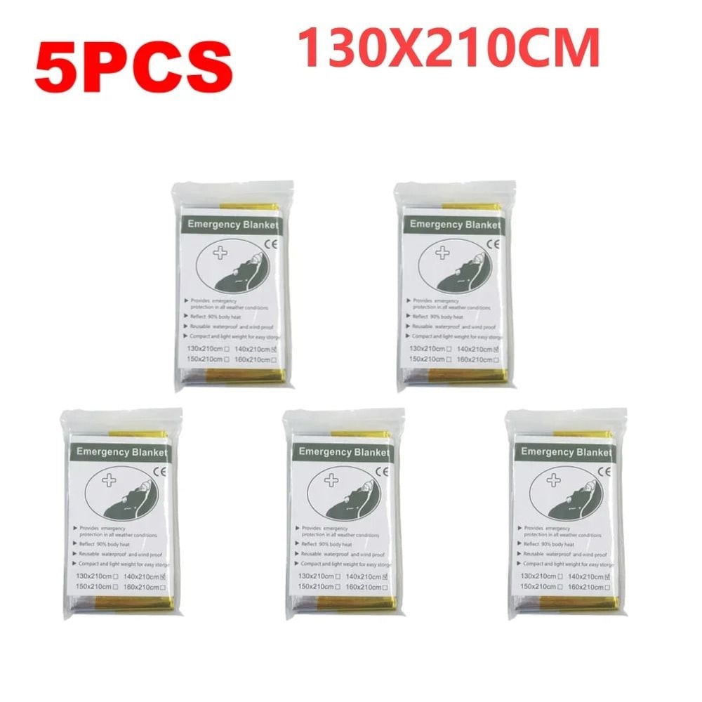 Outdoor Emergency Thermal Survival Blanket With Multiple Size Options 11