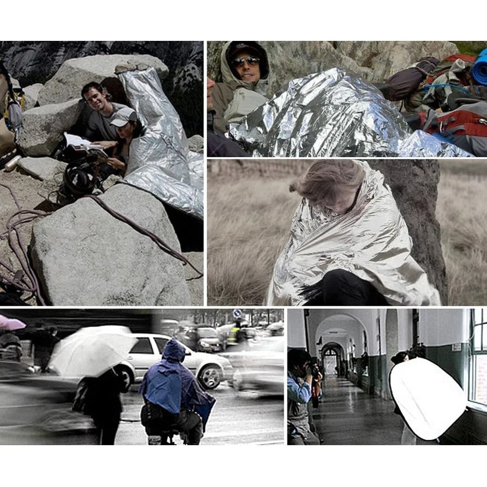 Outdoor Emergency Thermal Survival Blanket With Multiple Size Options 3