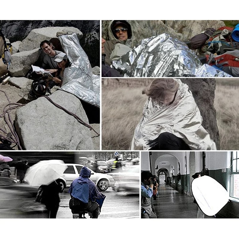 Outdoor Emergency Thermal Survival Blanket With Multiple Size Options 3