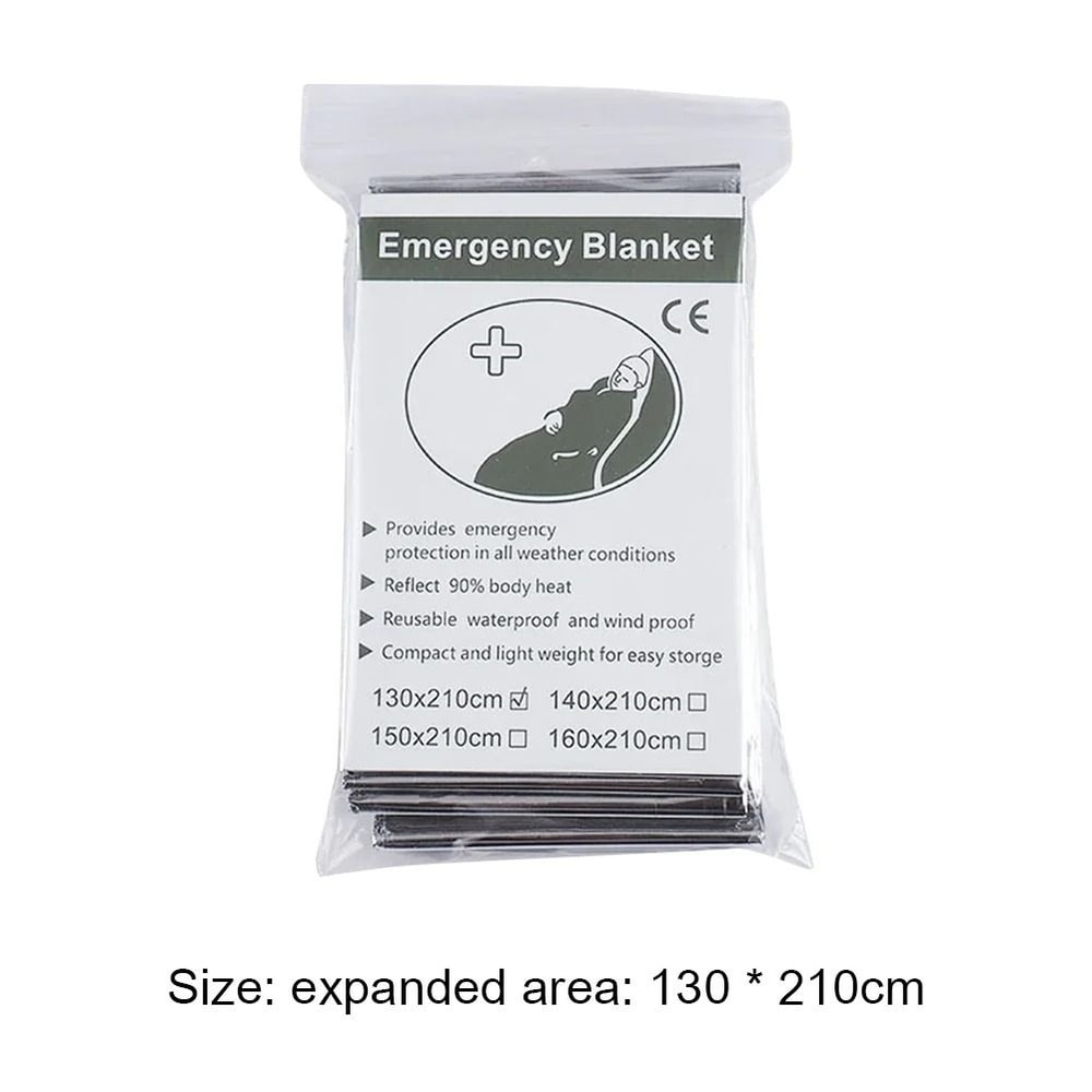 Outdoor Emergency Thermal Survival Blanket With Multiple Size Options 5