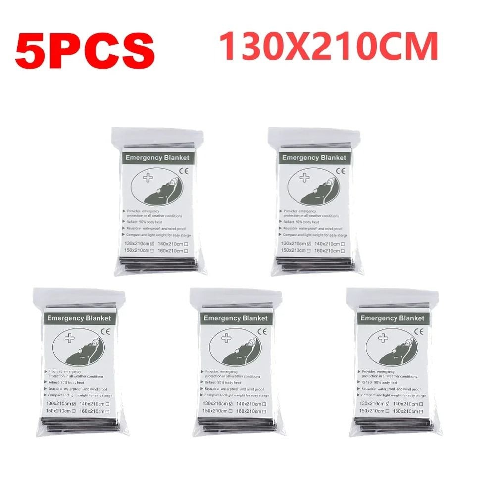 Outdoor Emergency Thermal Survival Blanket With Multiple Size Options 6