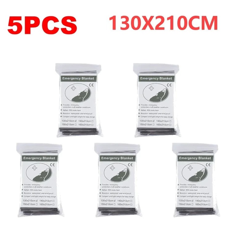 Outdoor Emergency Thermal Survival Blanket With Multiple Size Options 6