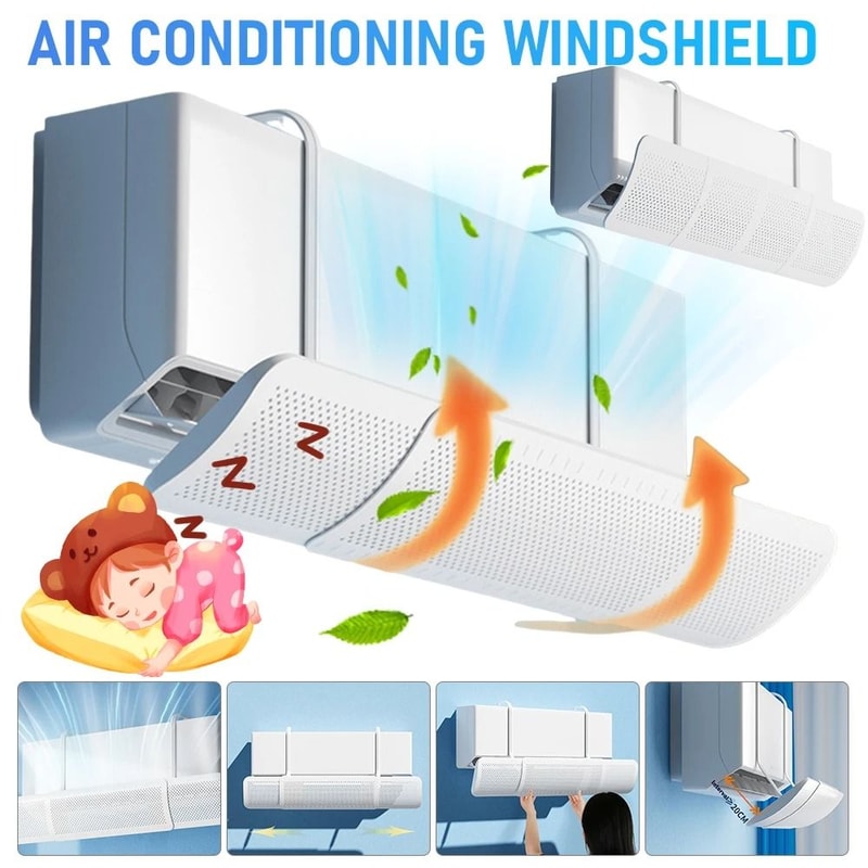 Adjustable Air Conditioner Wind Guide Cover For Home Comfort 0