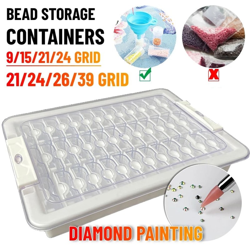 Clear Storage Box Set For Diamond Painting Beads And Craft Accessories 0