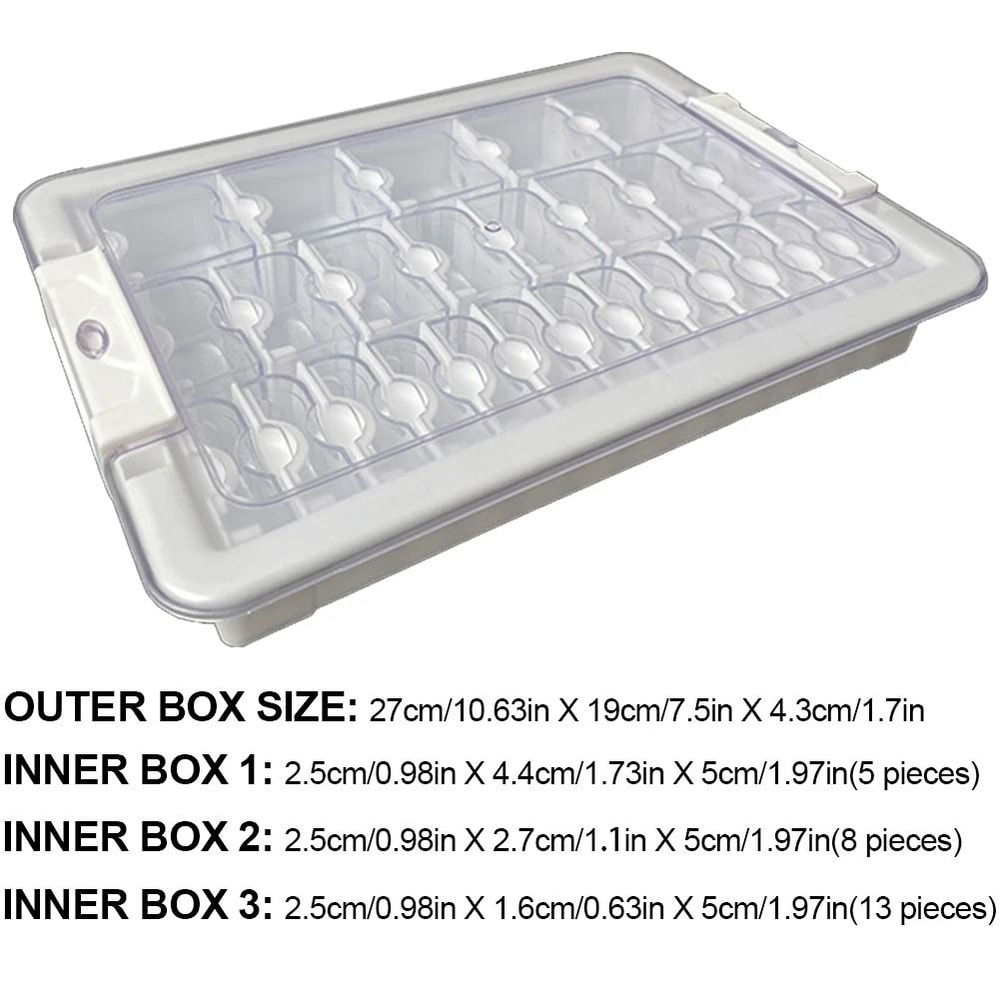 Clear Storage Box Set For Diamond Painting Beads And Craft Accessories 6