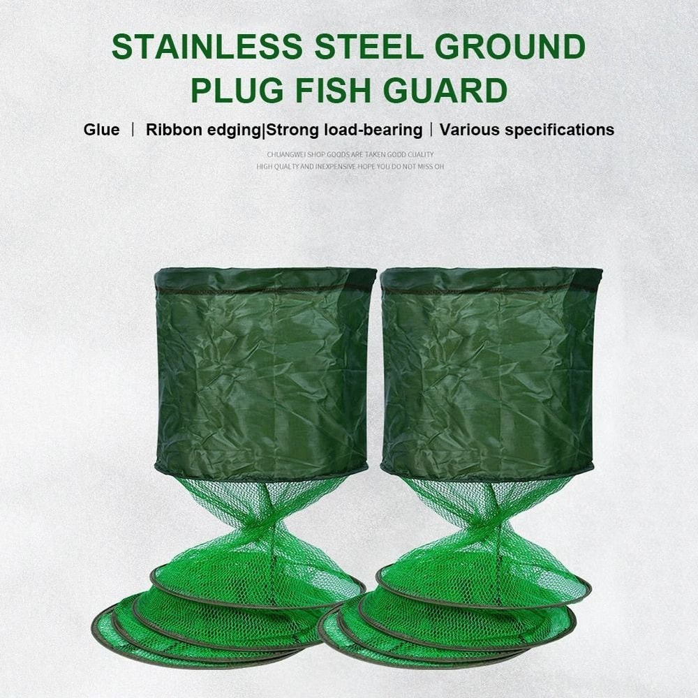 Portable Fishing Storage Cage With Nylon Mesh And Steel Ring 4