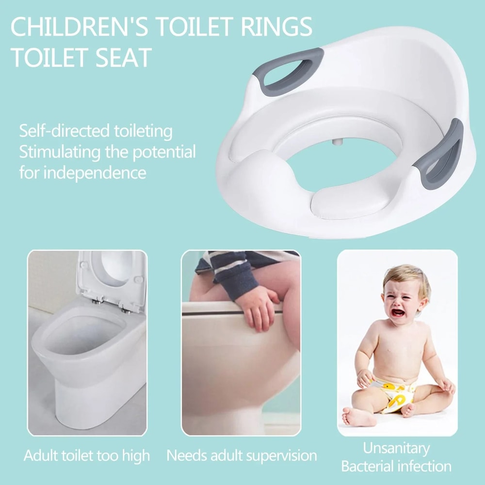 Toddler Toilet Seat Adapter With Handles For Comfortable Potty Training 1