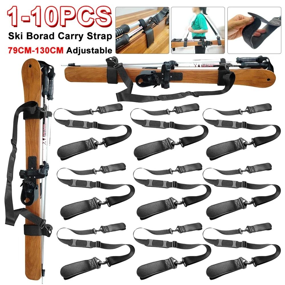 Adjustable Ski Board Carrying Shoulder Strap For Easy Transport 0