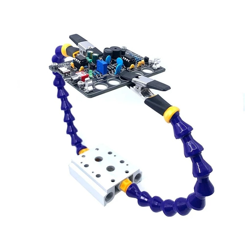 Adjustable Bench Vise With Soldering Iron Holder And Flexible Third Hand Arms 1