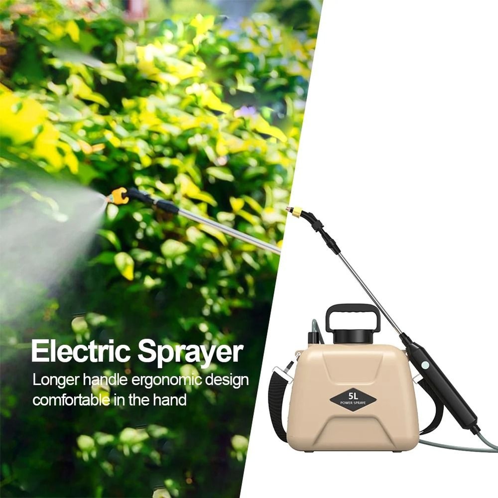Rechargeable 5L Electric Garden Sprayer With 360 Degree Rotating Nozzle And Shoulder Strap 3