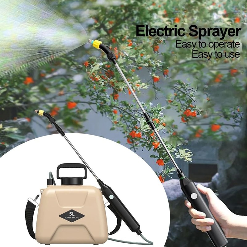 Rechargeable 5L Electric Garden Sprayer With 360 Degree Rotating Nozzle And Shoulder Strap 4