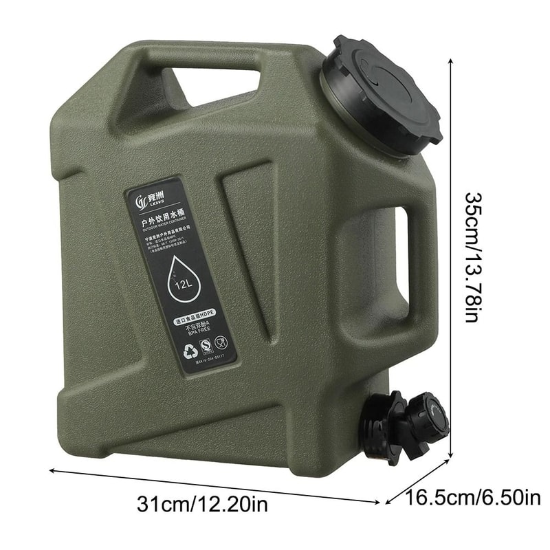 12 Liter Portable Camping Water Container With Faucet For Outdoor Use 6