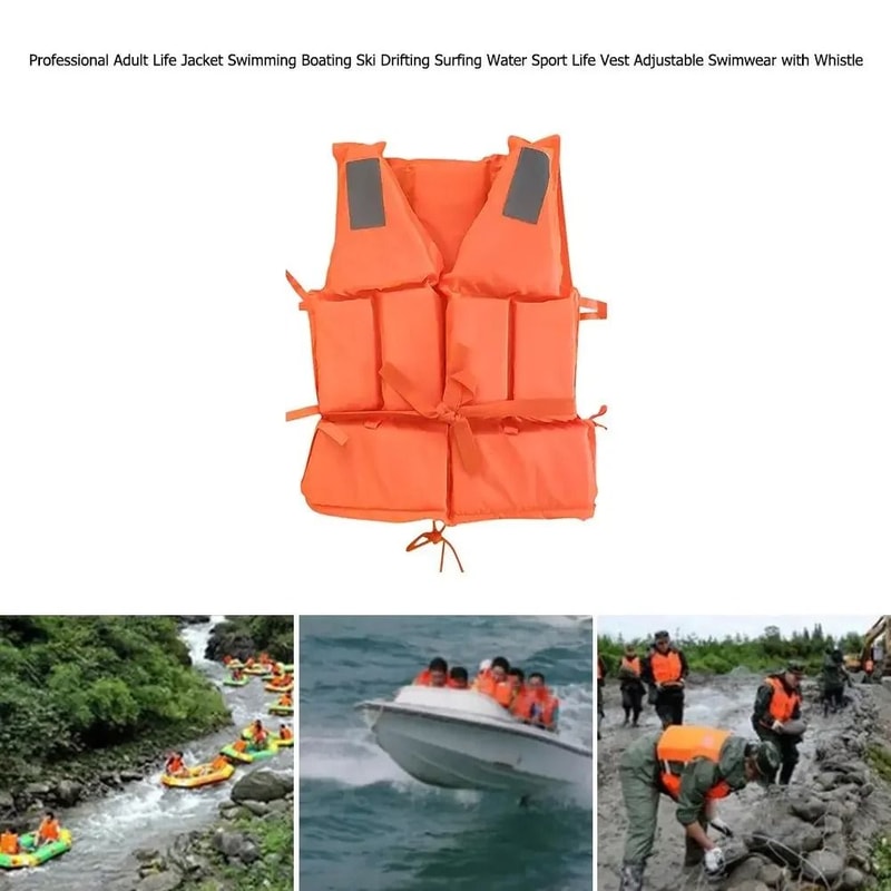 Adult Safety Life Vest With Whistle For Swimming And Water Sports 3