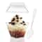 203oz Clear Plastic Dessert Cups With Lids And Spoons For Serving And Entertaining 1