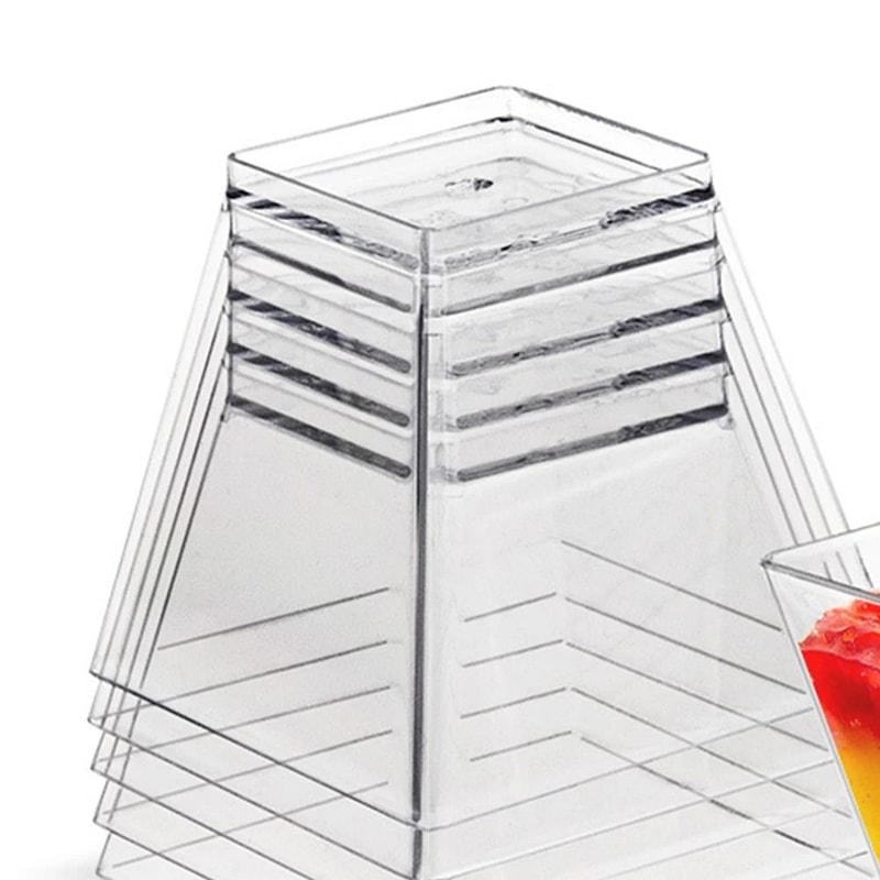 203oz Clear Plastic Dessert Cups With Lids And Spoons For Serving And Entertaining 4