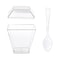 203oz Clear Plastic Dessert Cups With Lids And Spoons For Serving And Entertaining 6