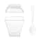 203oz Clear Plastic Dessert Cups With Lids And Spoons For Serving And Entertaining 7