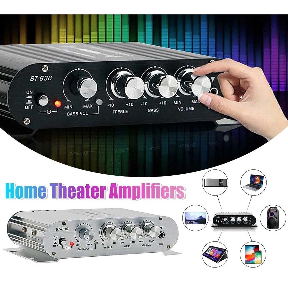 21 Channel HiFi Audio Amplifier With Adjustable Bass And Treble For Car And Home 0