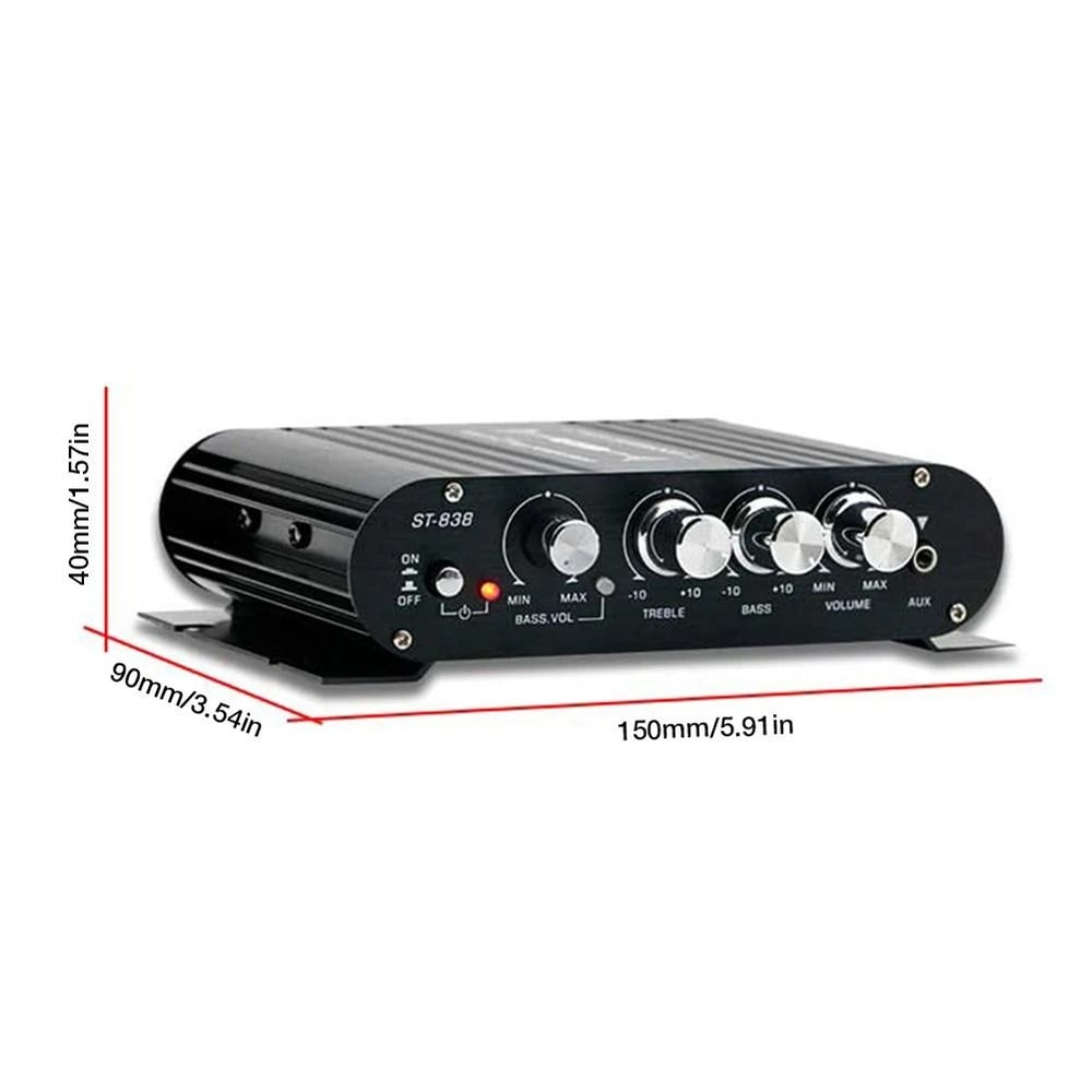 21 Channel HiFi Audio Amplifier With Adjustable Bass And Treble For Car And Home 5