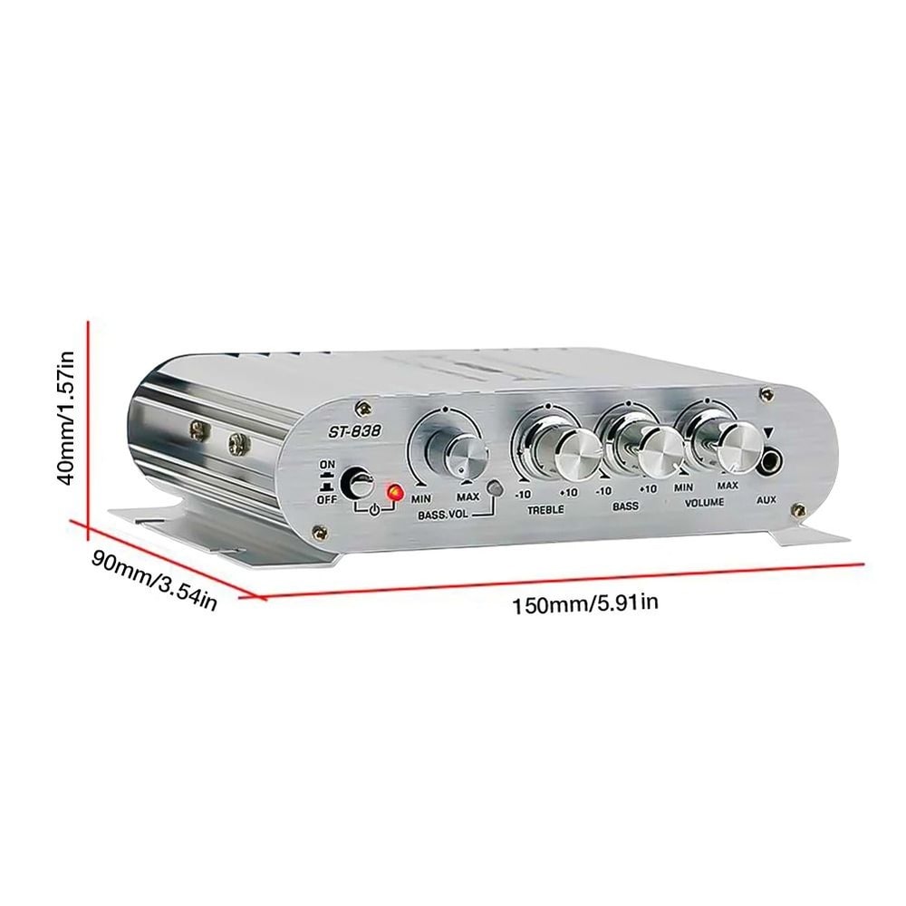 21 Channel HiFi Audio Amplifier With Adjustable Bass And Treble For Car And Home 7