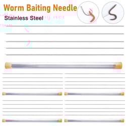 stainless steel earthworm hooking needle fishing tool with hollow gas design