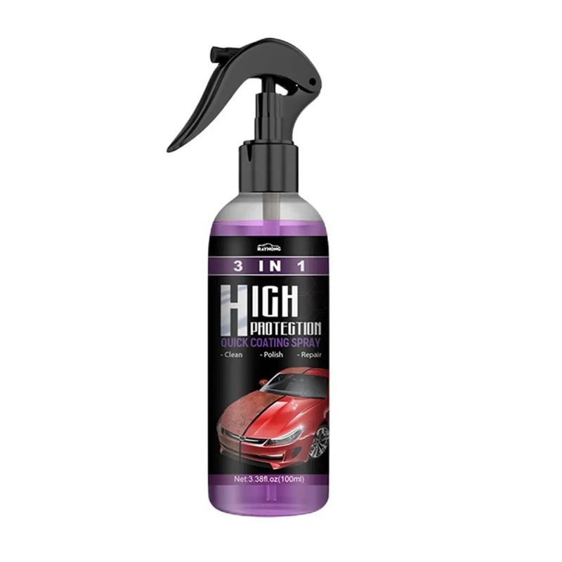 3 In 1 Rapid Ceramic Coating Spray For Car Paint Wheels And Glass 8
