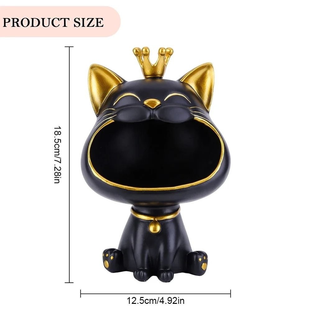 Fortune Crown Decorative Cat Entrance Key Storage Tray For Home Decor 5