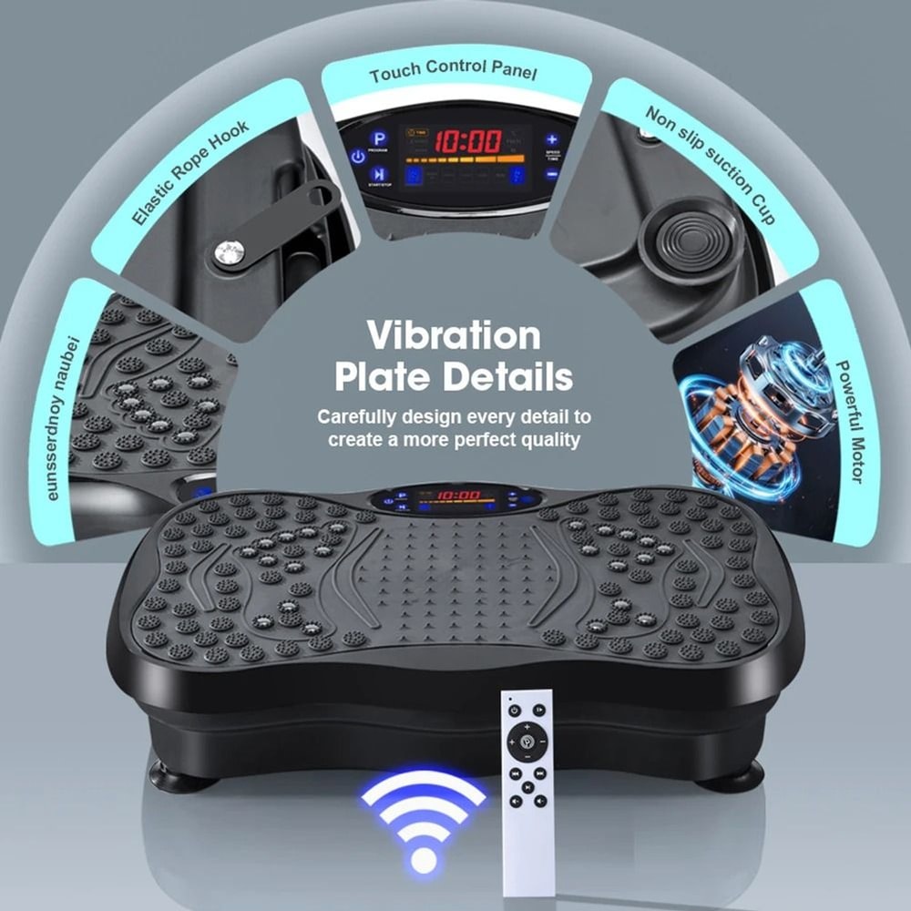 Adjustable Bluetooth Vibration Plate Exercise Machine For Full Body Workout 4