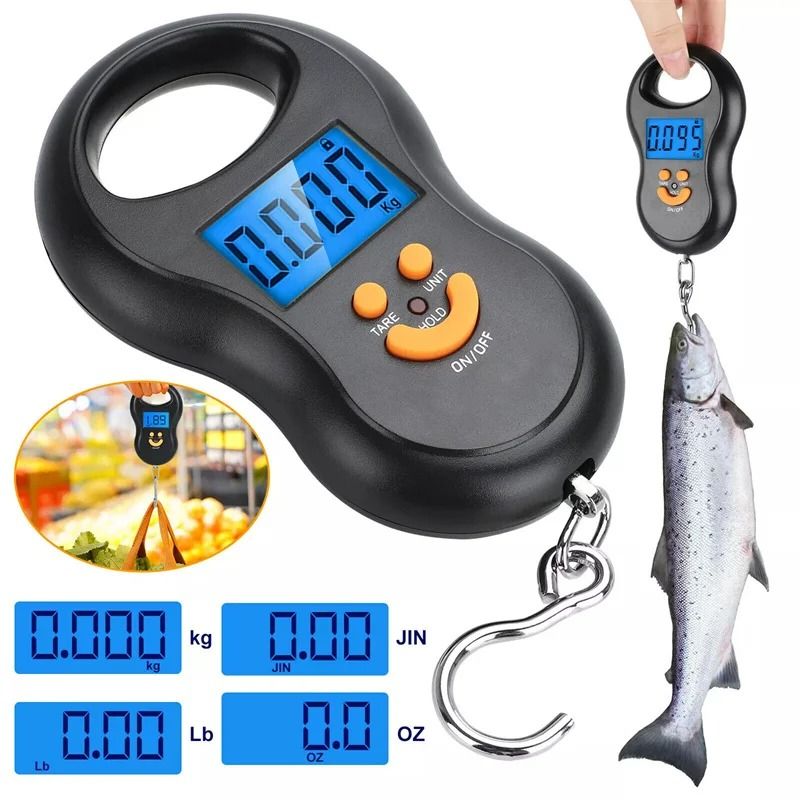 Portable 11023lb Digital Hanging Scale With LCD Display For Fishing And Luggage 0