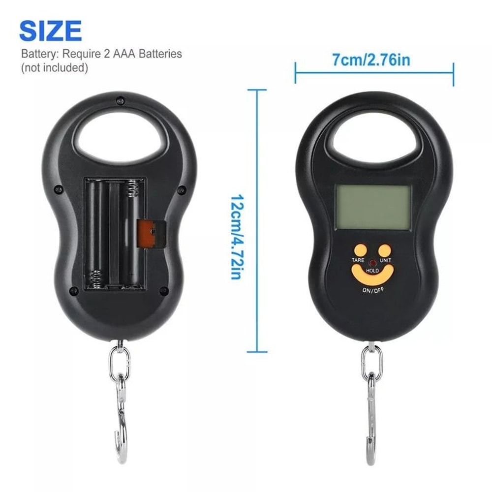 Portable 11023lb Digital Hanging Scale With LCD Display For Fishing And Luggage 3