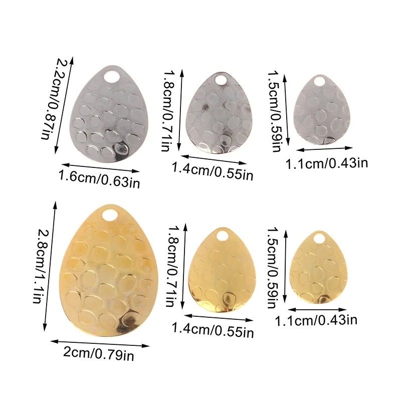 Metal Fishing Spinner Blades Set For Lure Making And Tackle Repair 0