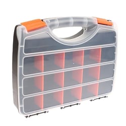 portable plastic tool parts organizer box with adjustable storage