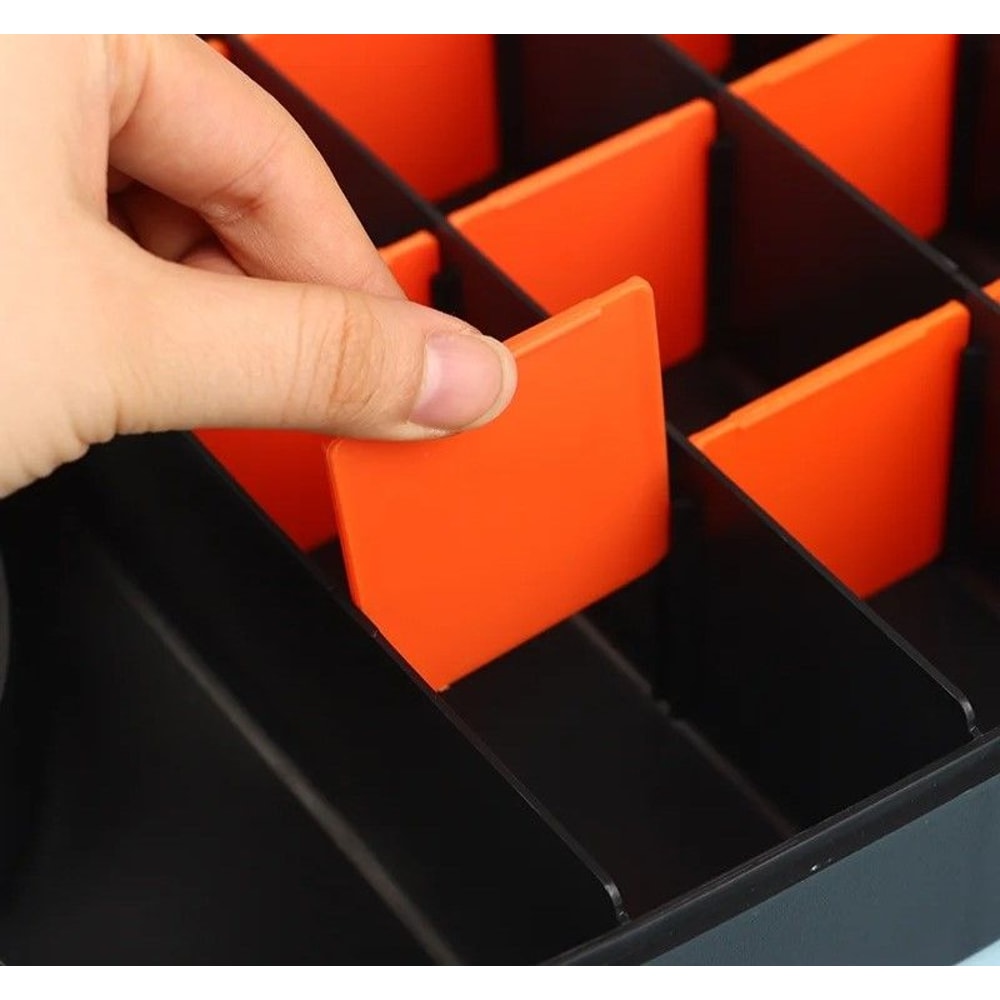 Portable Plastic Tool Parts Organizer Box With Adjustable Storage 5