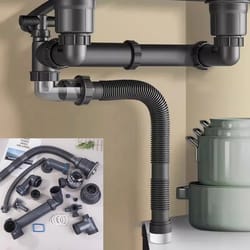 kitchen and bathroom sink drain pipe set with odor blocking design