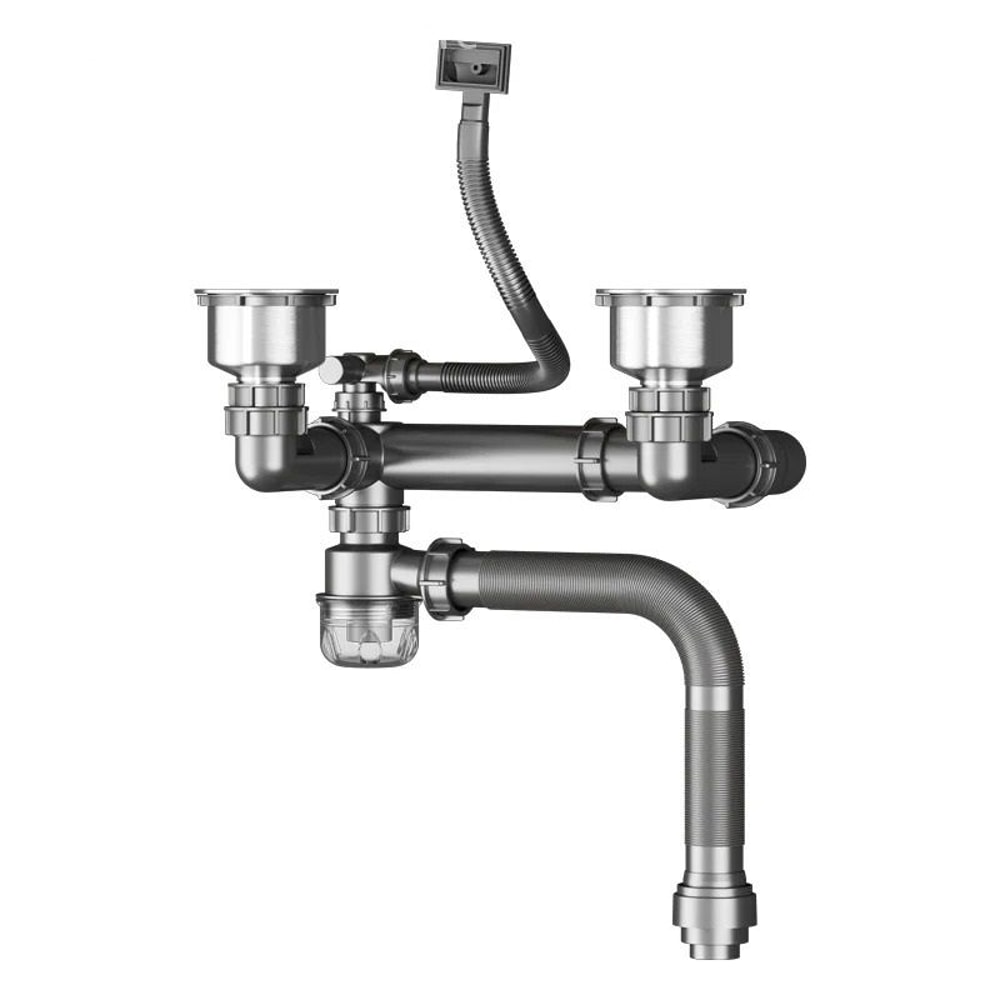 Kitchen And Bathroom Sink Drain Pipe Set With Odor Blocking Design 4