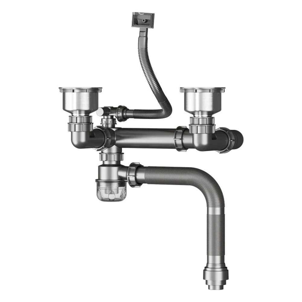 Kitchen And Bathroom Sink Drain Pipe Set With Odor Blocking Design 5