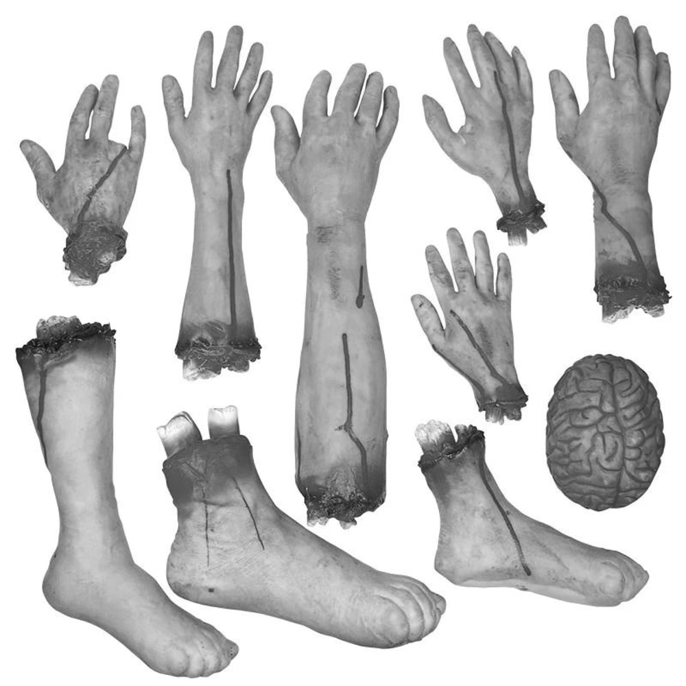 Fake Severed Zombie Hand Prop For Halloween Decoration And Haunted Displays 2